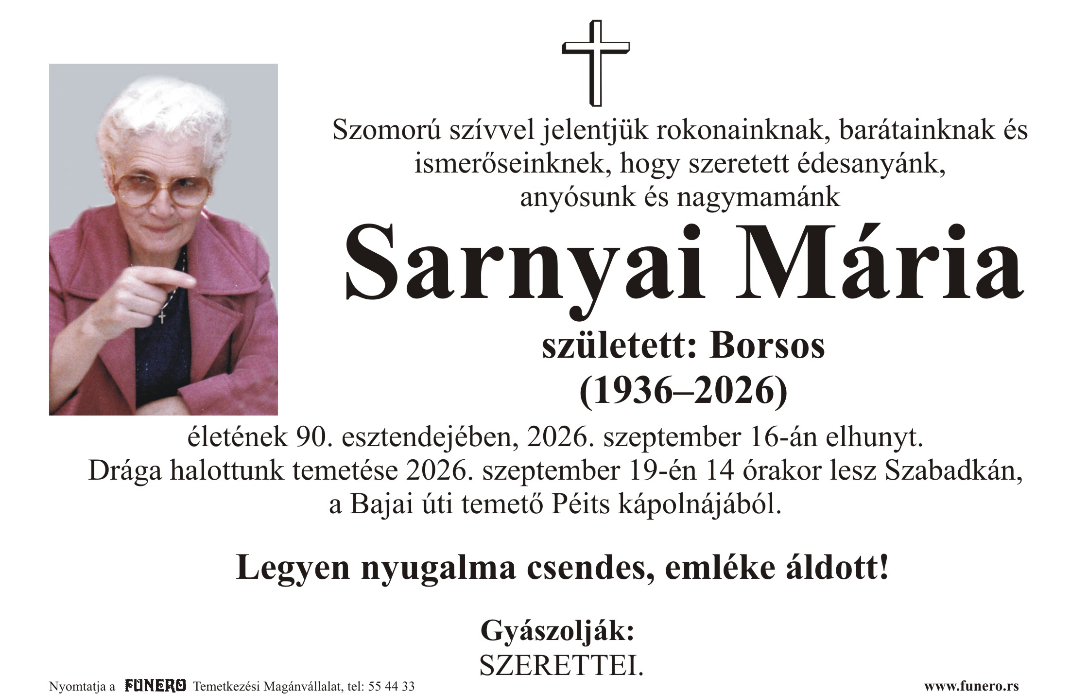 Sarnyai Mária