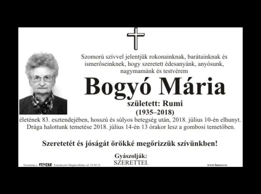 Bogyó Mária