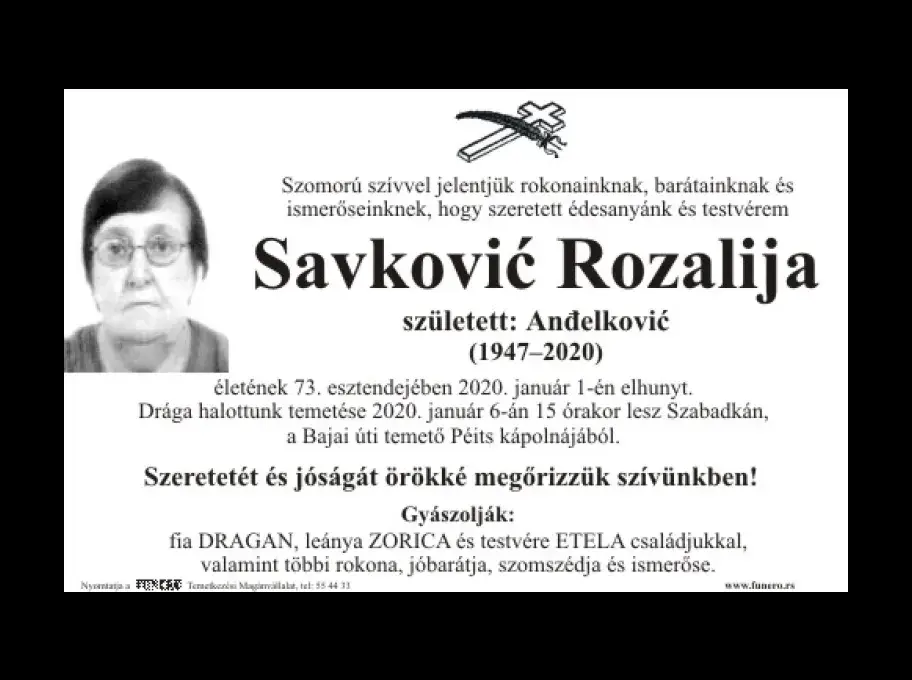 Savković Rozalija