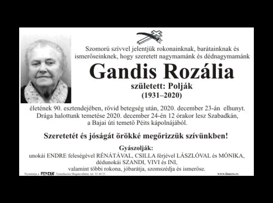 Gandis Rozália
