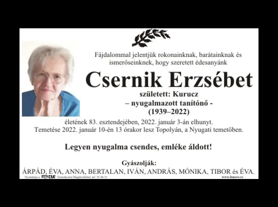 Csernik Erzsébet