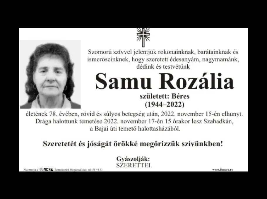 Samu Rozália