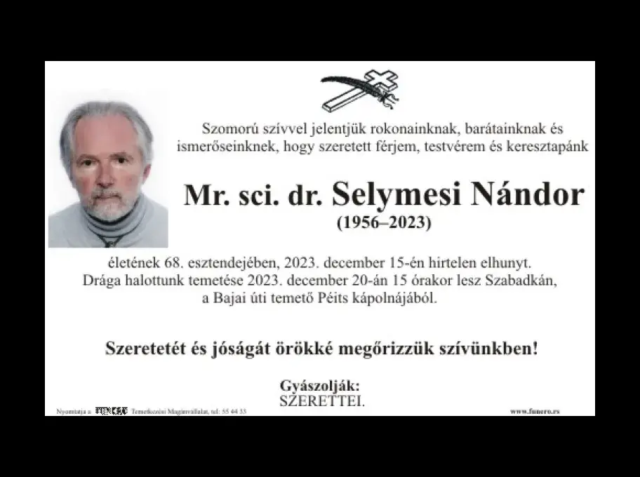 Dr. Selymesi Nándor