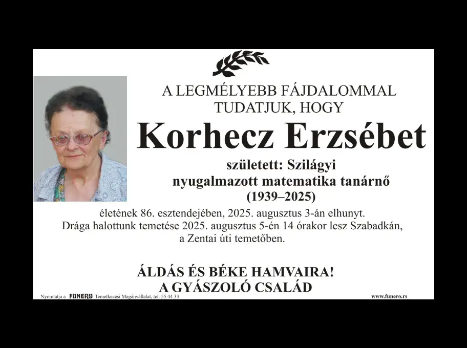 Korhecz Erzsébet