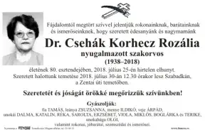 Dr. Csehák Korhecz Rozália